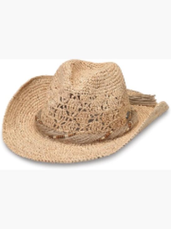 Natural Straw Cowboy Hat Wide Brim Adjustable Shapeable Sun Hat main image 4